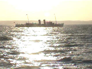  The Waverley sailing away
 in a liguid gold evening Sun 